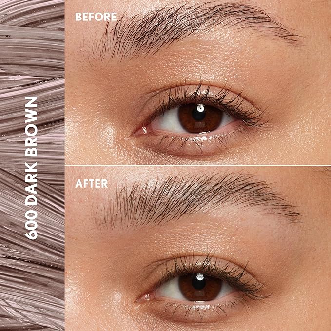 CoverGirl Clean Fresh Brow, 600 Dark Brown, Eyebrow Gel, Long-Lasting, Vegan Formula, Natural Looking, Easy to Apply, Doesn't Smudge, 0.18oz