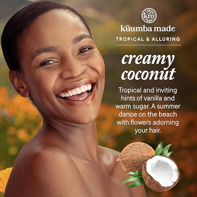 Kuumba Made Creamy Coconut Fragrance Oil, Long-Lasting Scented Oil Perfume Roller, Vegan, Alcohol-Free, 0.15 Fl Oz