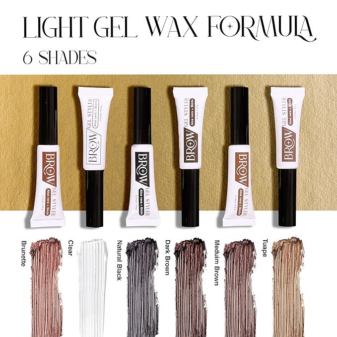 Secret of Pharaoh Brow Gel Styler in Taupe - Water Resistant, Long Lasting Eyebrow Gel for Natural Makeup Look, Great for Lift-Up Styling, Sculpting & Defining, Biotin and Aloe Vera Infused