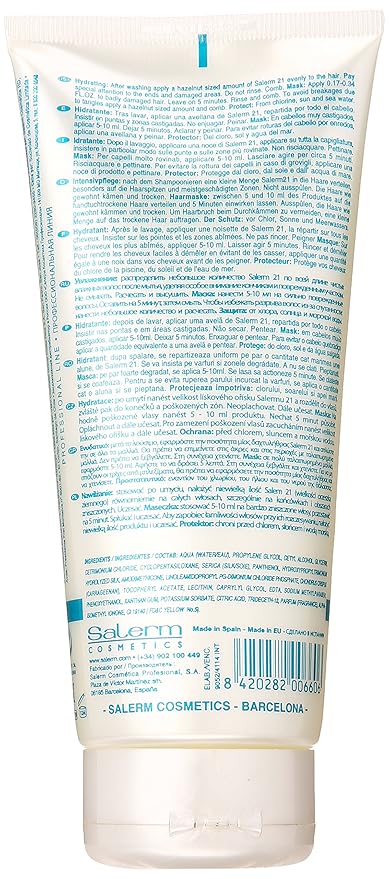 Salerm 21 B5 Silk Protein Leave-In Conditioner – Instant Hair Repair and Deep Moisture Treatment, 6.9 Ounce