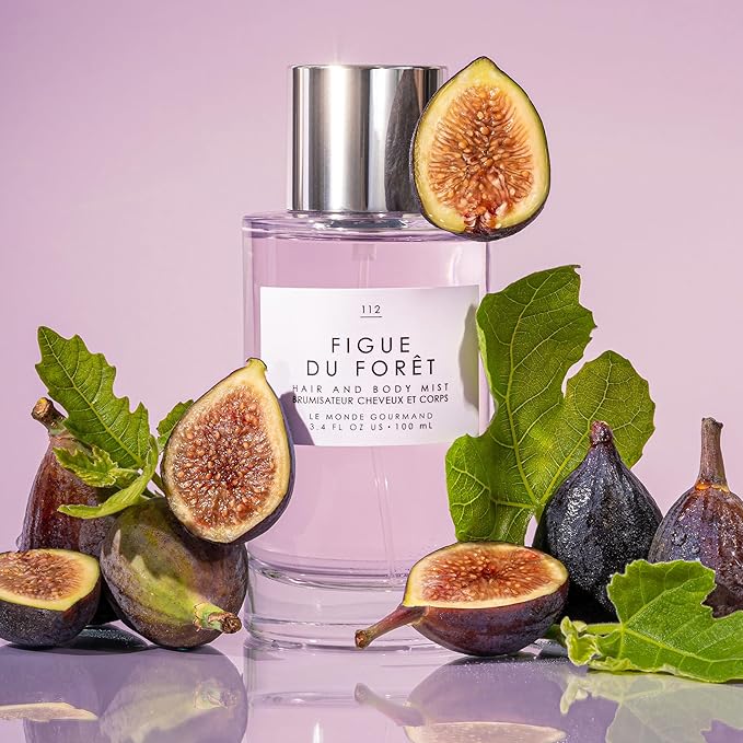 Le Monde Gourmand Figue du Forêt Hair & Body Mist for Women, Hair Perfume & Body Spray, Fig White Tea Sweet Almond Milk Scent, Vegan & Cruelty Free, 3.4 fl oz (100 ml)
