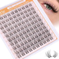 Lash Clusters Natural Eyelash Clusters Wispy Lashes Clusters 10-16mm 100pcs Cluster Eyelash Extensions DIY 3D Individual Lashes Extensions with Invisible Band Natural Lash Extensions by Ruairie