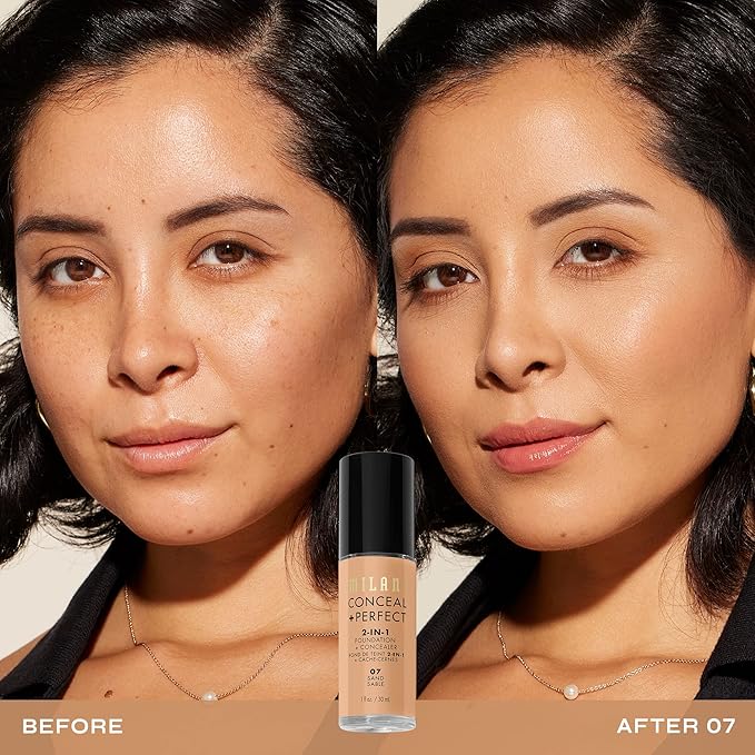 Milani Conceal + Perfect Liquid Foundation in Sand, 1 Fl. Oz.