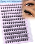 Wispy Lash Clusters Eyelash Extension Natural Look Eyelash Clusters Soft Individual Lashes 8-16MM CD-curly DIY Lash Extension Beginner-friendly by Newcally