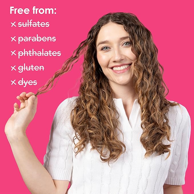 V&Co. Curly Pop Curl Defining Conditioner – Sulfate Free & Paraben Free Hydrating Hair Care with Peptides, Amino Acids & Jojoba Oil for Moisture, Frizz Control & Curl Definition – 12 fl oz