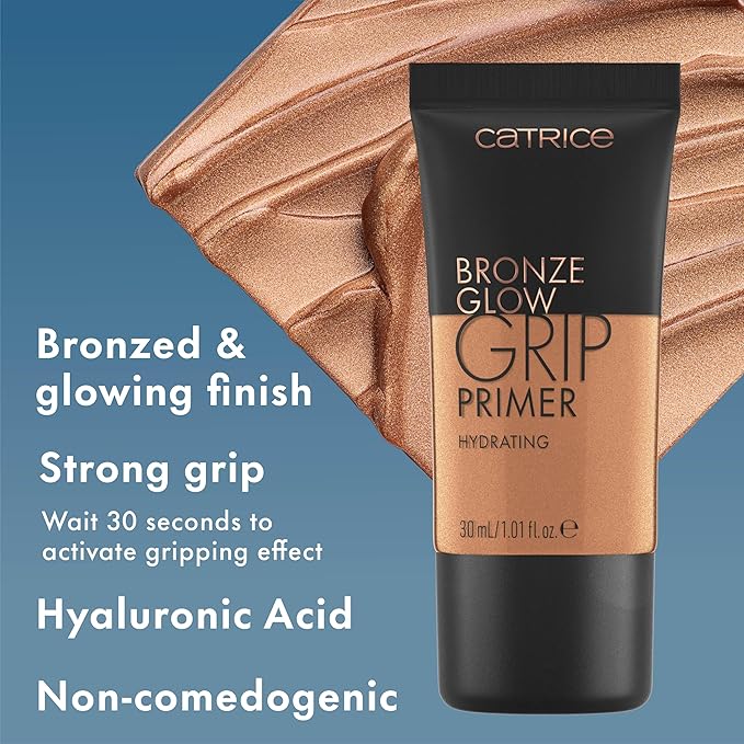 Catrice Bronze Glow Grip Primer | Hydrating Formula for Longlasting Makeup & Radiant Bronzed Base | Hyaluronic Acid & Coconut Water | Vegan & Cruelty Free