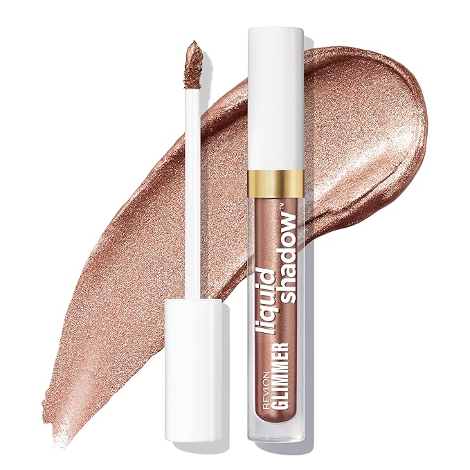REVLON Glimmer Liquid Shadow, Smudge-Proof Shimmer Eyeshadow Makeup, Long Lasting, High Pigment, 208 Starstruck