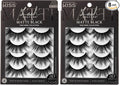 KISS Lash Couture 3D Matte False Eyelashes, Matte Cheviot', 18mm-20mm, Includes 4 Pairs Of Lashes, Contact Lens Friendly, Easy to Apply, Reusable Strip Lashes (Pack of 2)