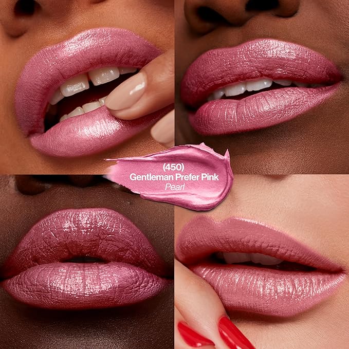 Revlon Super Lustrous Lipstick, Creamy Formula For Soft, Fuller-Looking Lips, Moisturized Feel, 450 Gentlemen Prefer Pink, 0.15 oz