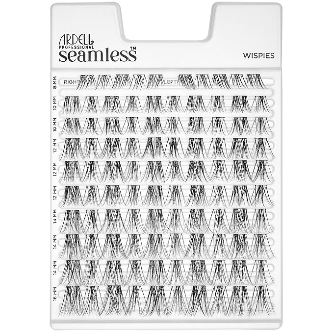 Ardell Seamless Underlash Extensions Wispies – Wispy Lash Clusters, Natural False Eyelashes Lash Extension, DIY Cluster Eyelash Extensions, 100 ct
