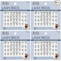 Ardell Individual Lashes False Eyelashes Soft Touch Trios - Long Black, DIY Lash Clusters, Reusable Eyelash Extensions, 4 Pack