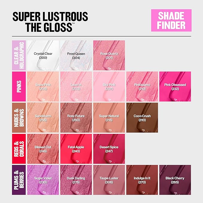 REVLON Super Lustrous Lip Gloss, Non-Sticky, Hydrating, High Shine Finish, 255 Sandstorm, 0.13 oz (Pack of 2)
