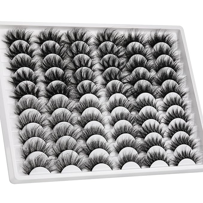 30 Pairs 20MM False Eyelashes ALICE Wholesale 6 Styles Lashes Bulk 6D Volume Dramatic Faux Mink Eyelashes Multipack