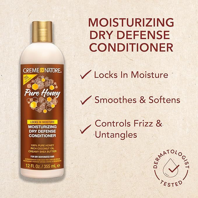 Creme of Nature Pure Honey Moisturizing Dry Defense Conditioner, 12oz