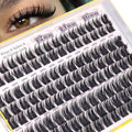 Lash Clusters with Spikes Wispy Eyelash Clusters 12-16MM Manga Volume Cluster Eyelash Extensions CD-Curly Individual Lashes Anime Fluffy Cluster Lashes by Newcally