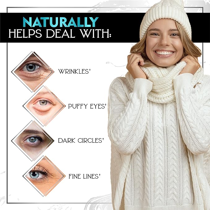 Under Eye Patches for Puffy Eyes, Dark Circles, Dull Skin - Natural Moisturizing Support - Help with Wrinkles and Fine Lines - Under Eye Mask with Hyaluronic Acid, Collagen, Caffeine - 30 Pairs