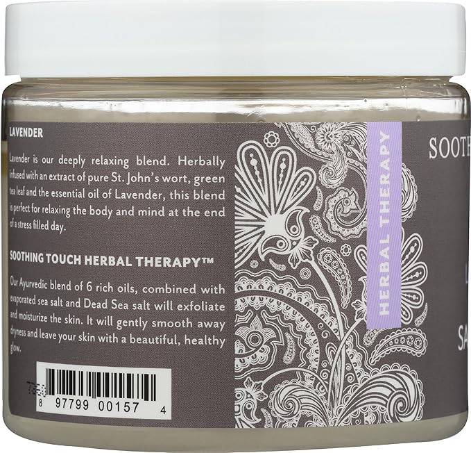 Soothing Touch Herbal Salt Scrub, Lavender - 20 Oz