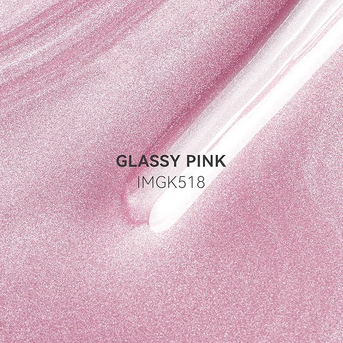 MAYCHAO 15ML Jelly Pink Cat Eye Gel Nail Polish 1Pc Galssy Pink Gel Polish Soak off Holographic Magnetic Nail Polish for Nail Art Manicure Salon DIY at Home, 0.5 OZ