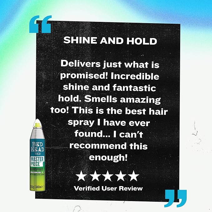 TIGI Bed Head Frizz Control Hair Spray, Masterpiece Extra Hold Hair Care Spray for Shiny and Glossy Hair, 10.3 oz