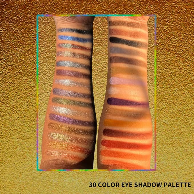 Professional super shine shimmer 30 color eyeshadow palette,high pigment matte+duochrome+shimmer,Cruelty- Free Makeup Pallet,Colorful Powder Long Lasting Waterproof Eye Shadow (make up-2)