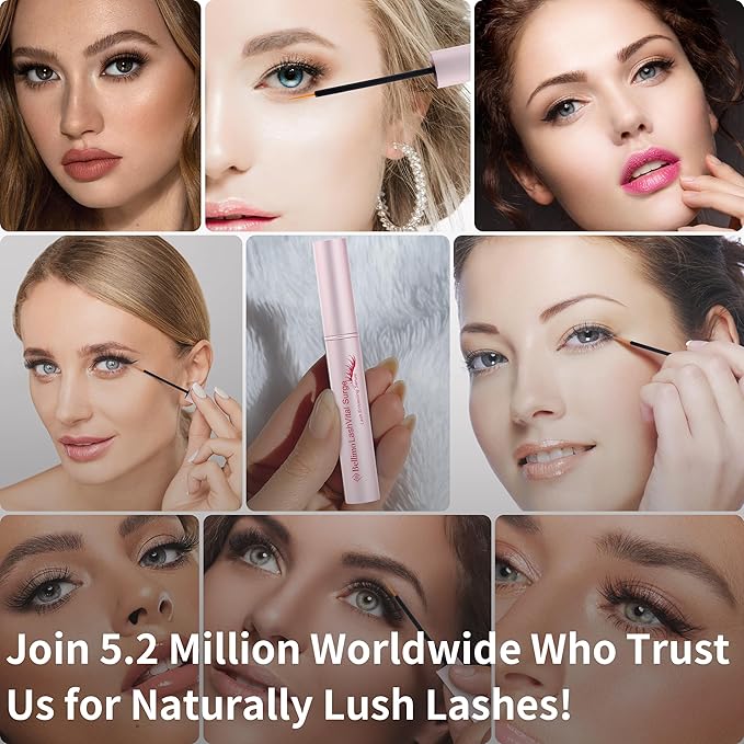 Lash Serum - Eyelash Serum for Thicker, Longer Eyelashes and Eyebrows with Natural Formula, Lashes Moisturization & Hydration, and Leak-Proof Design, for All Skin Types, 4ml