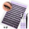 EYDEVRO Manga Lash Clusters Kit Wispy Natural Cluster Eyelash Extensions 10-16mm Fairy Eyelash Clusters Kit Lash Extension Kit Soft Thin Band Individual Lashes Lash Bond and Seal Lash Tweezers Brushes