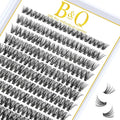B&Q Lash Clusters 280PCS Natural Eyelash Clusters 40D D 14mm Individual Lash Wispy Eyelash Extension with Soft Thin Band Classic Look Pestañas Postizas Comfortable DIY at Home(40D-D-14mm)
