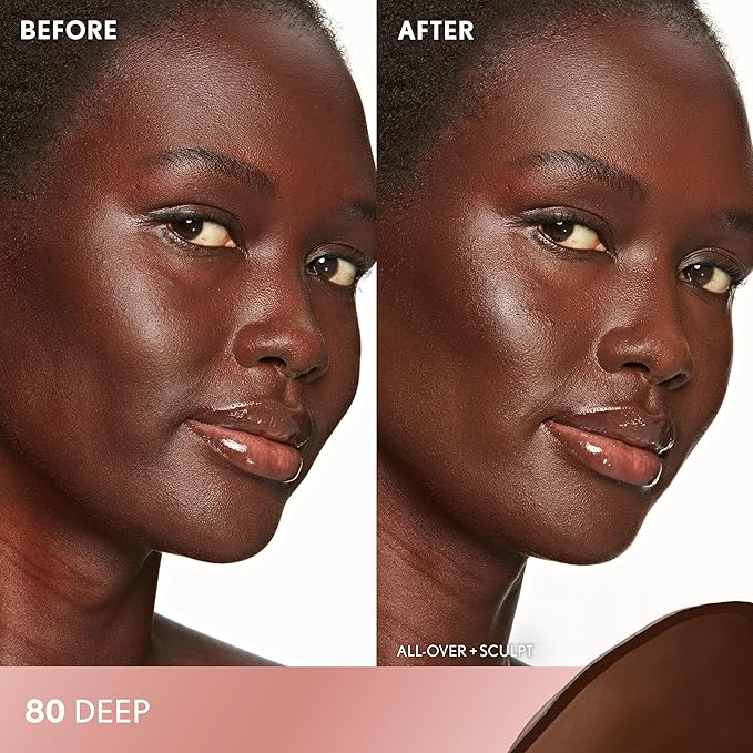 COVERGIRL TruBlend Sun & Sculpt Bronzing Glow Serum, Buildable, Radiant Glow, Wand and Pump Applicator - 80 Deep