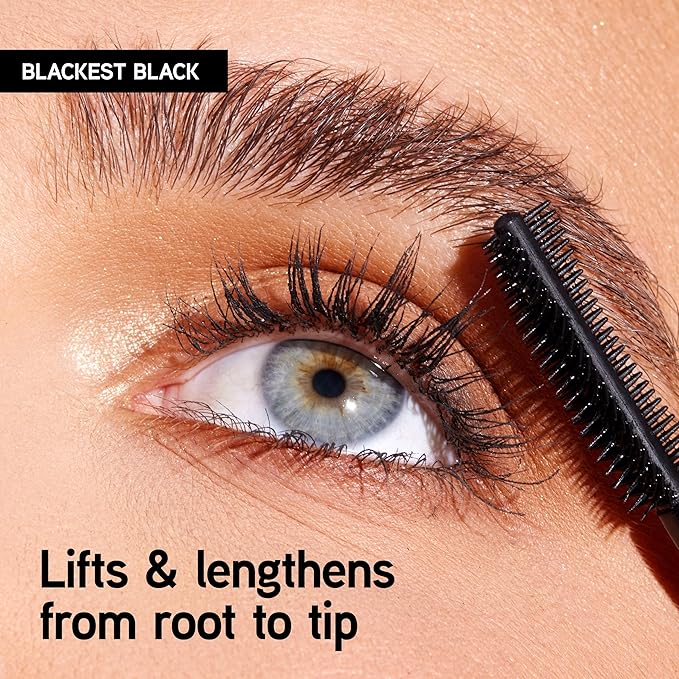Physicians Formula Butter Lash Splash Waterproof Mascara, Buildable Formula with Murumuru Butter & Lash-Strengthening Keratin, Provides Full Volume, Lift, & Length, Cruelty-Free - Blackest Black