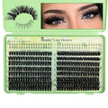 Lash Clusters with Bottom Lashes 10-16mm Volume Cluster Eyelash Extensions Wispy Individual Lashes with Lower Eyelash Clusters 316pcs 150D+200D Thick False Lashes DIY at Home