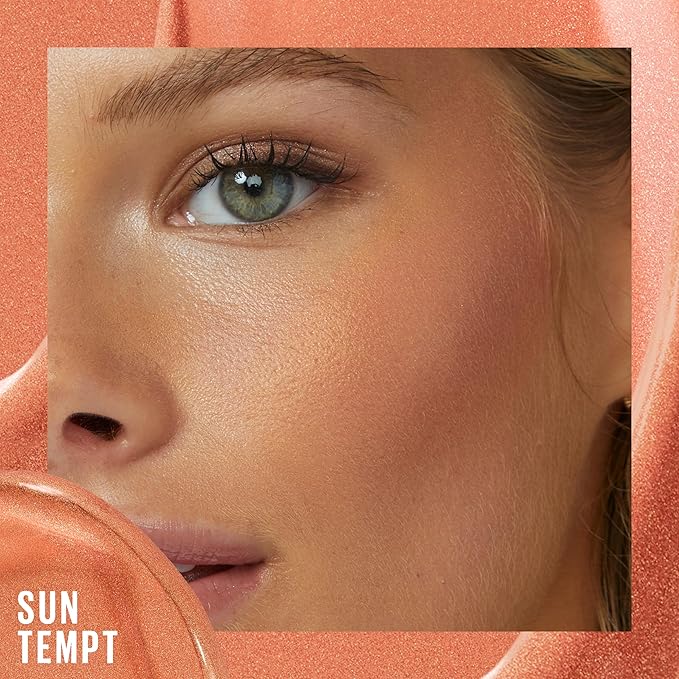 Maybelline Sunkisser Multi-Use Liquid Blush and Bronzer, Blendable, Longwear, Glowy Make Up, Sun Tempt, 1 Count (Pack of 2)