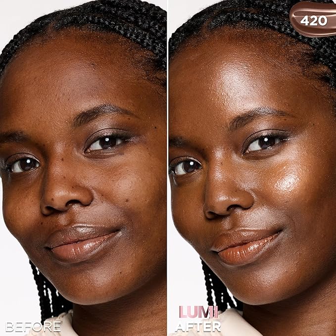 L'Oreal Paris Lumi Le Glow Skin Tint, Lightweight Water-Based Tinted Serum with Foundation-Like Coverage, Glow Illuminator, Neutral 420, 0.85 Fl Oz (Pack of 2)