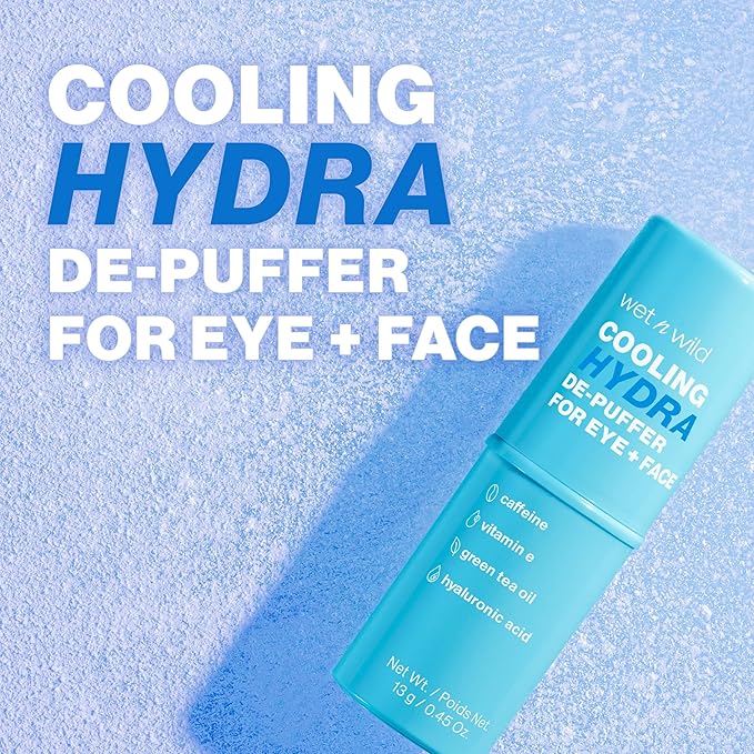 wet n wild Cooling Hydra De-Puffer,Soothing Face Makeup Primer Stick with Vitamin E & Caffeine,Instant Skin Refreshments for All Skin Types and Complexions,Vegan & Cruelty-Free,(Pack of 2)