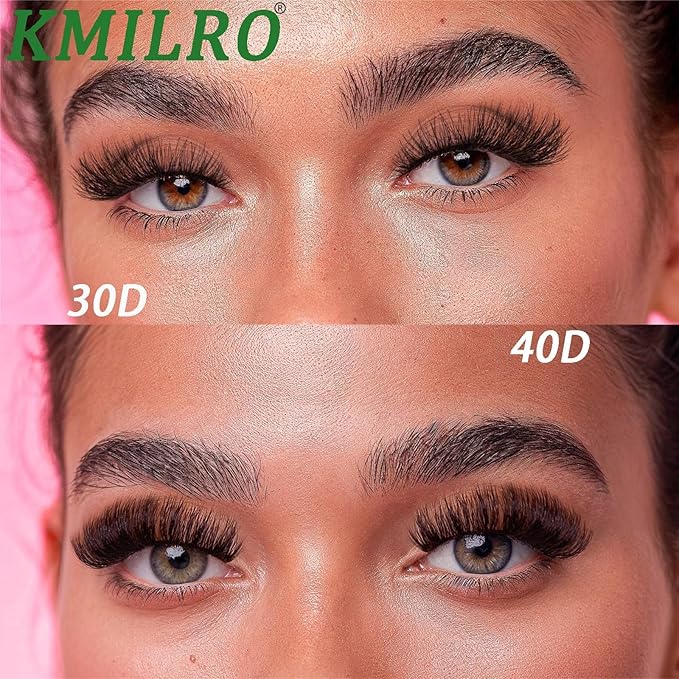 Wispy Lash Clusters 8-16mm Cluster Eyelash Extension 30D+40D Volume Eyelash Clusters 280pcs Super Soft Individual Lashes Plant Fibres False Eyelashes DIY Lash Extension