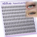 Natural Lash Clusters 10-14MM Thin Lash Band Short Eyelash Clusters Eyelash Extension Soft Cluster Lashes C-curly Individual Lashes DIY Lash Extension Beginner-friendly by Newcally
