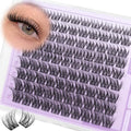 Wispy Lash Clusters Fluffy Eyelash Clusters 8-16mm Natural Cluster Eyelash Extension Spider Lashes Clusters CD Curl Individual Lashes Thin Soft Band Cluster Lashes for Comfortable Wear