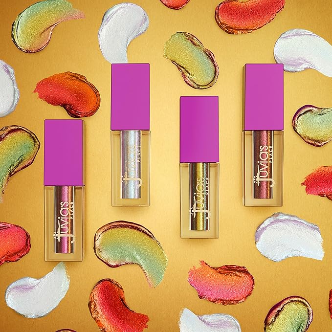 Juvia's Place Culture Duochrome Liquid Eyeshadow Kente - Liquid Eye Makeup for Glitter & Shine, Multi-colored Eyeshadow, Sparkly Makeup for Eyes, Women's Makeup Kit Addition