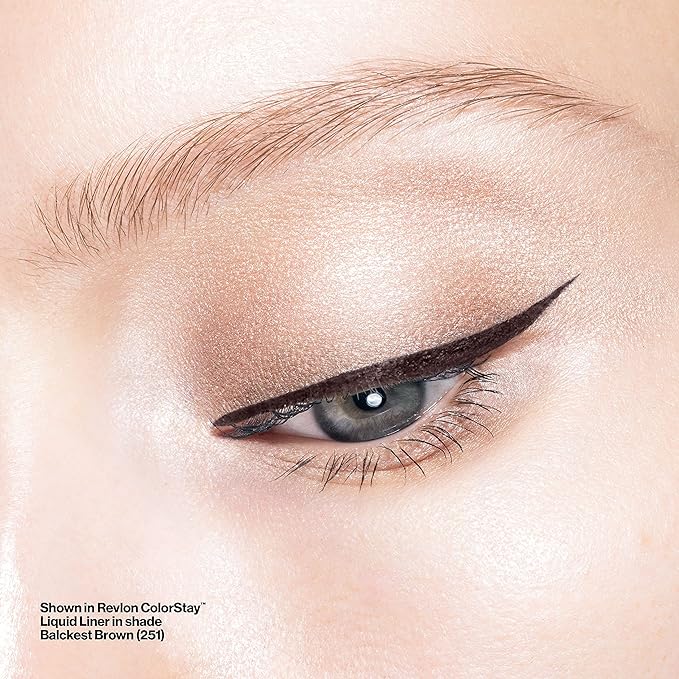 Revlon Liquid Eyeliner, ColorStay Eye Makeup, Smudgeproof, Longwearing with Ultra-Fine Tip, 251 Blackest Black (Pack of 2)