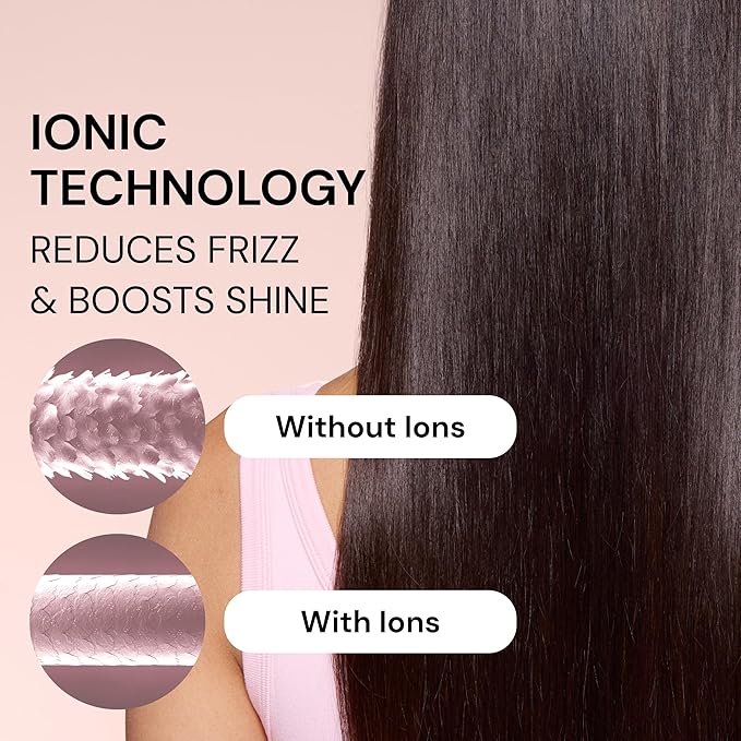 L'ANGE HAIR Axia HaloRing Ionic Hair Dryer | High Speed Professional Blow Dryer for Smooth, Frizz-Free Styles | Lightweight Brushless Motor with Concentrator & Wall Mount | 4 Heat Settings | Blush