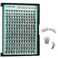 Manga Lash Clusters Fairy Eyelash Extension DIY 168pcs C Curl Anime Lashes Extensions Wispy Eyelashes Cluster with Thin Band Individual Lashes False Eyelashes At Home (Spiky, C-10-18mm)