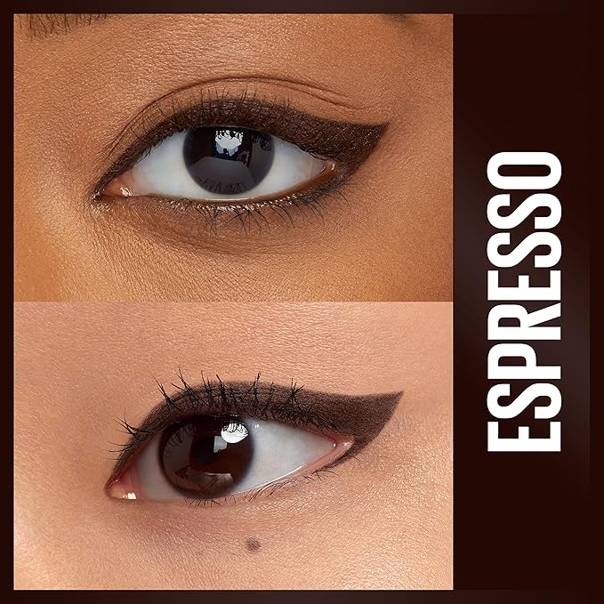 MAYBELLINE Unstoppable Waterproof Mechanical Brown Eyeliner Pencil, Easy to Apply, Smooth Glide, Up to 24 Hour Wear, Espresso (Pack of 2)