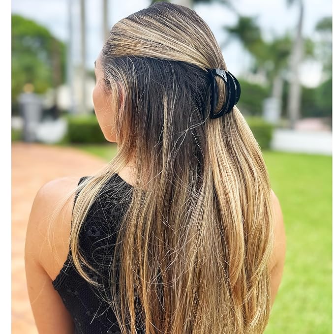 Camila Paris CP1564 French Hair Clip for Women Black Small Girls Hair Claw Clips Jaw Fashion Durable Styling Hair Accessories for Women, Strong Hold No Slip Grip, Made in France