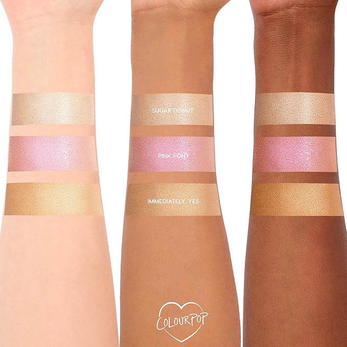 ColourPop Hi-Lite Dewy Liquid Highlighter - Ultra-Reflective Face & Body Illuminator - Glowy Summer Makeup with Hyaluronic Acid & Niacinamide for a Blendable Glow - Pink Pony (0.38 oz)