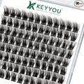 Lash Clusters 96pcs Individual Lashes Y08 D Curl 8-18MIX Cluster Lashes KEYYOU Volume Wispy Lash Extension Soft&Comfortable Easy DIY at Home(Y08 D-8-18MIX)
