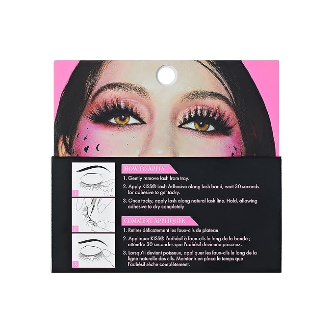 KISS Halloween Limited Edition Funky Vampire False Eyelashes, 1 Pair - Pink Blood