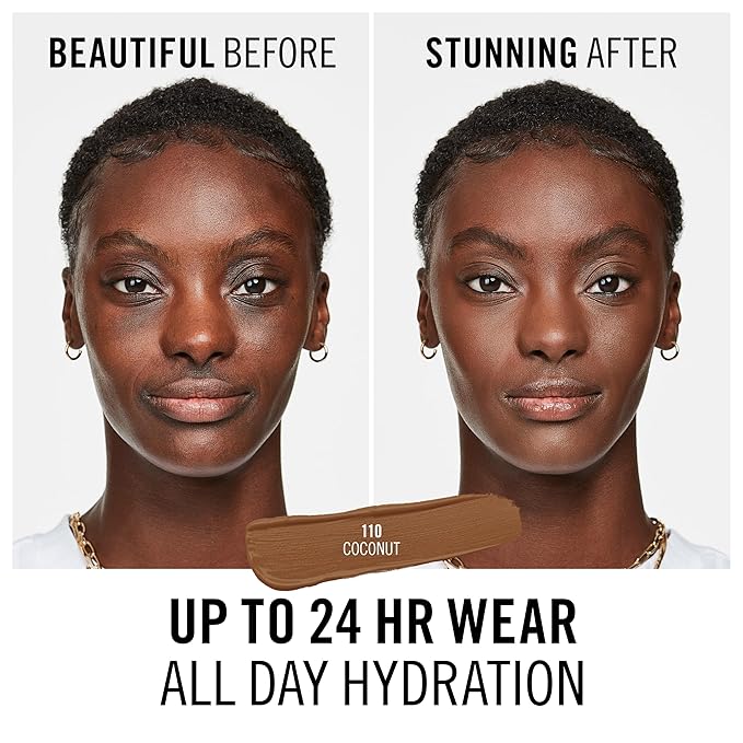 Rimmel London, Multi-Tasker Concealer, 110 Warm Coconut, Crease-Proof, Transfer-Proof, Waterproof, Up To 24-Hour Wear, Vegan Formula, 0.33oz