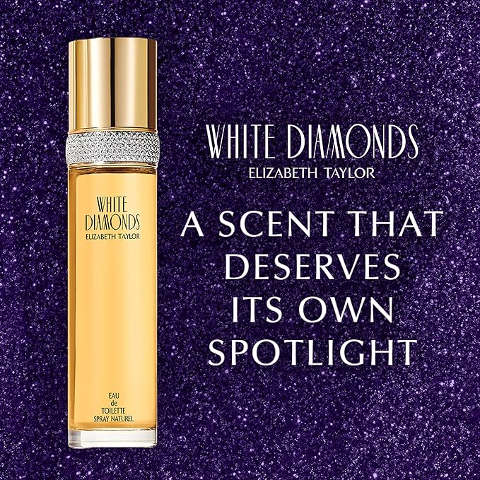 Elizabeth Taylor White Diamonds Women's Perfume, Long-Lasting Floral Fragrance for Her, Eau de Toilette EDT Spray, 0.5 fl oz