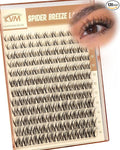 Spider Breeze Lash Clusters, Wispy Natural Eyelash Clusters D Curly Lashes Cluster Venus 8-16mm Cluster Eyelash Extensions Reusable Individual Lashes with Invisible Band for DIY at Home Vanssymunlin