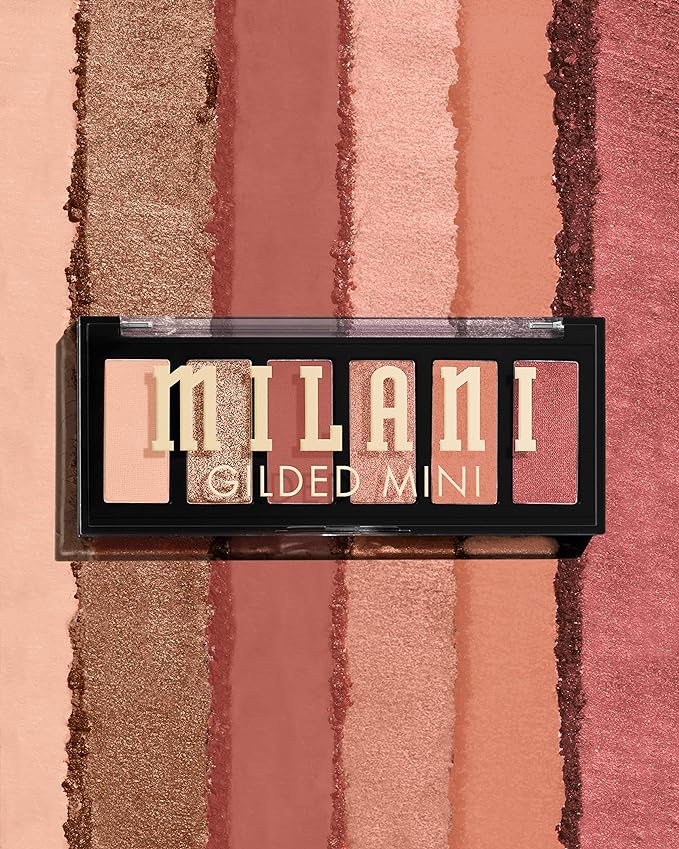 Milani Gilded Mini Eyeshadow Palette with 6 Matte & Shimmer Hues - It's All Ros√©