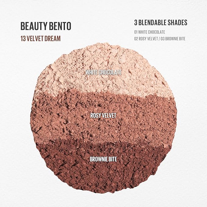 Kaja Beauty Bento Collection - Bouncy Eyeshadow Trio | Burnt Sandy Brown Tones, Travel Size, 13 Velvet Dream, 2019 Allure Best of Beauty Award, 0.03 Oz